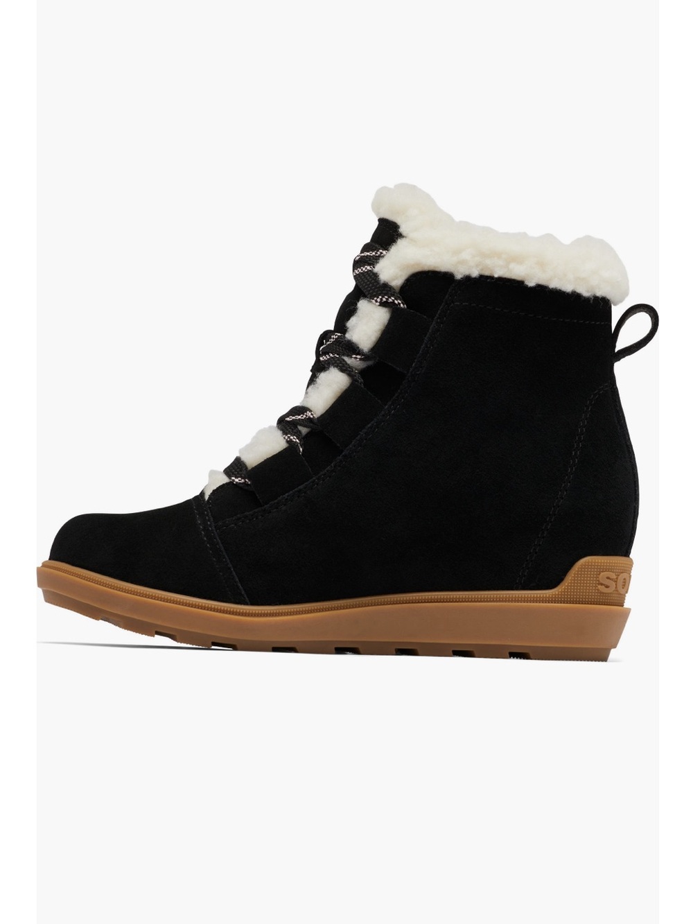 Sorel Evie II Cozy Waterproof Wedge Black Fur Lined  Winter Bootie-Sz 10.5, NWOB - Picture 7 of 16